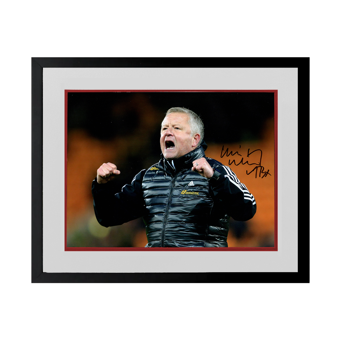 Chris Wilder Signed Sheffield United 16x12 Image Deluxe Mount Frame
