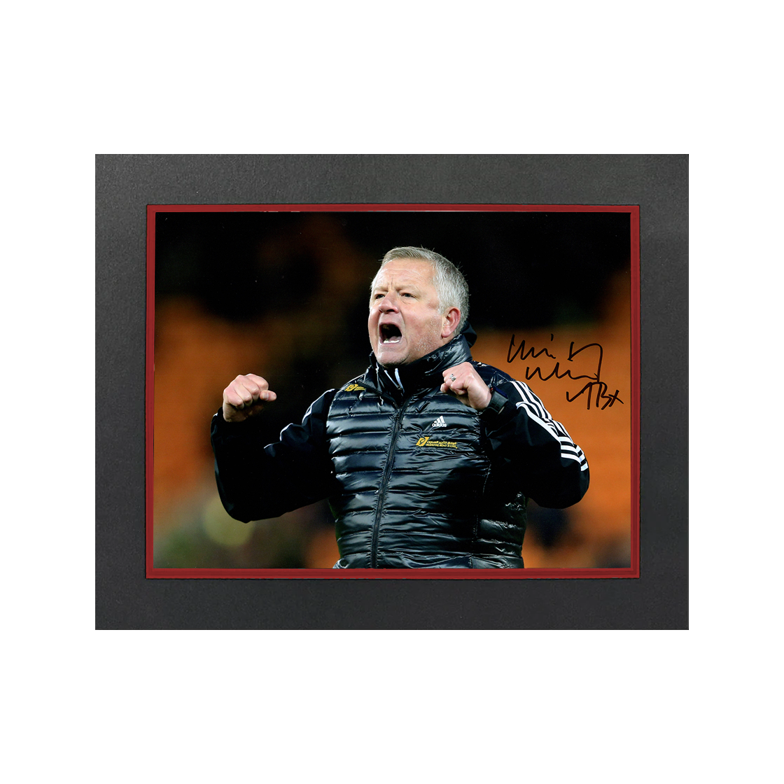 Chris Wilder Signed Sheffield United 16x12 Image Deluxe Mount