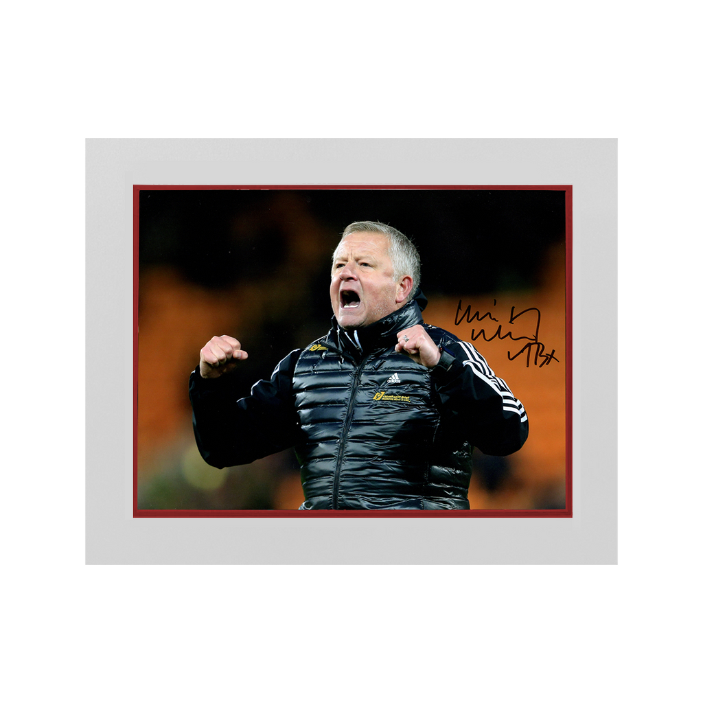 Chris Wilder Signed Sheffield United 16x12 Image Deluxe Mount