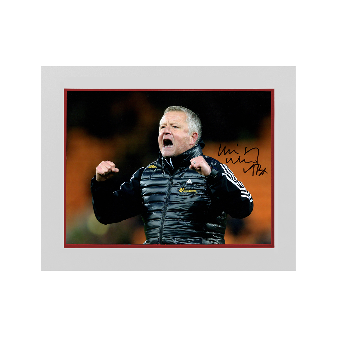 Chris Wilder Signed Sheffield United 16x12 Image Deluxe Mount