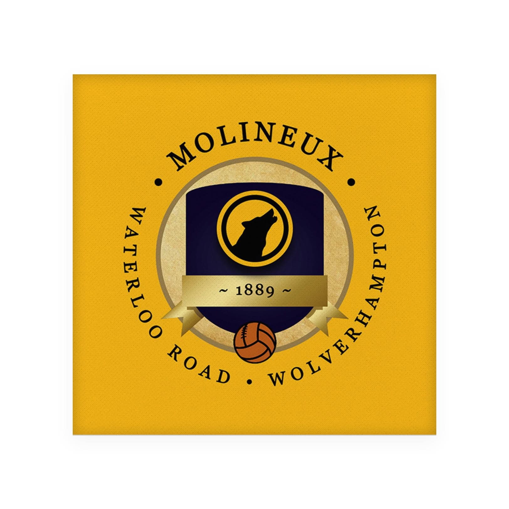 Wolverhampton Molineux - Football Coaster - Square Or Circle