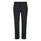 wsn01 - Women Grey Suit Blazer Waistcoat & Trousers in Tweed Herringbone