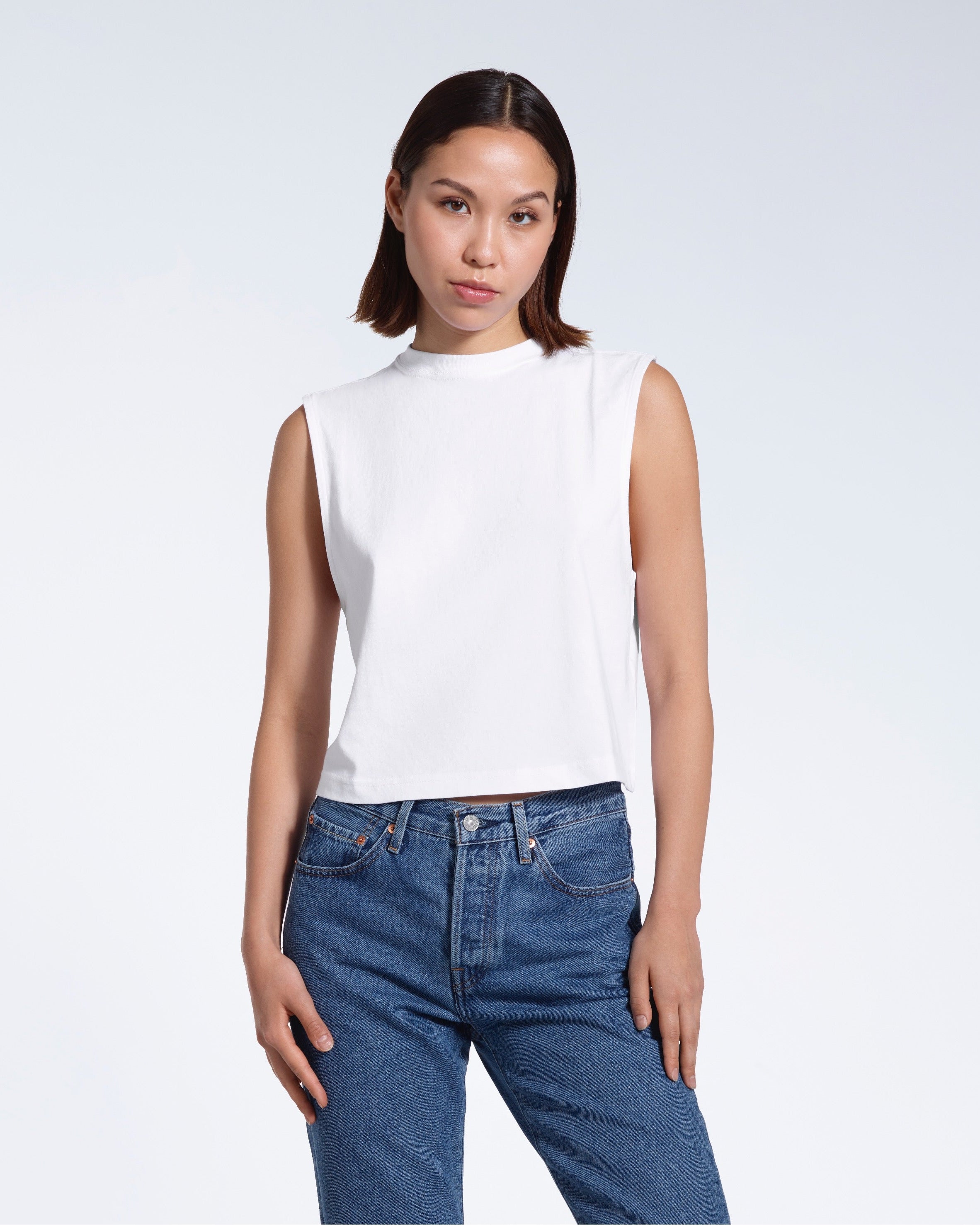 Crew Neck Organic Tank Top