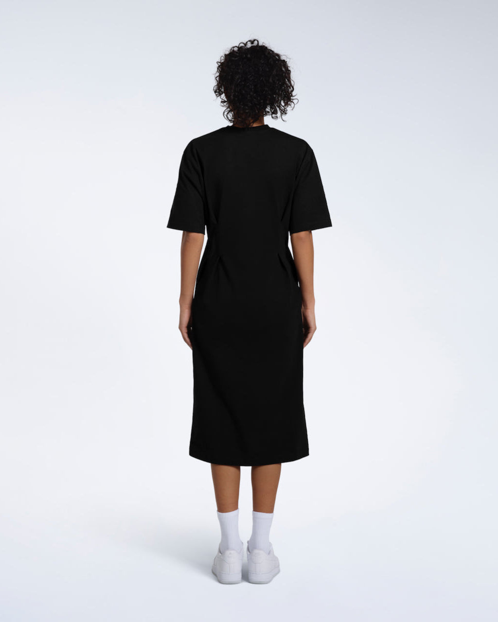 Pleated Waist T-Shirt Dress