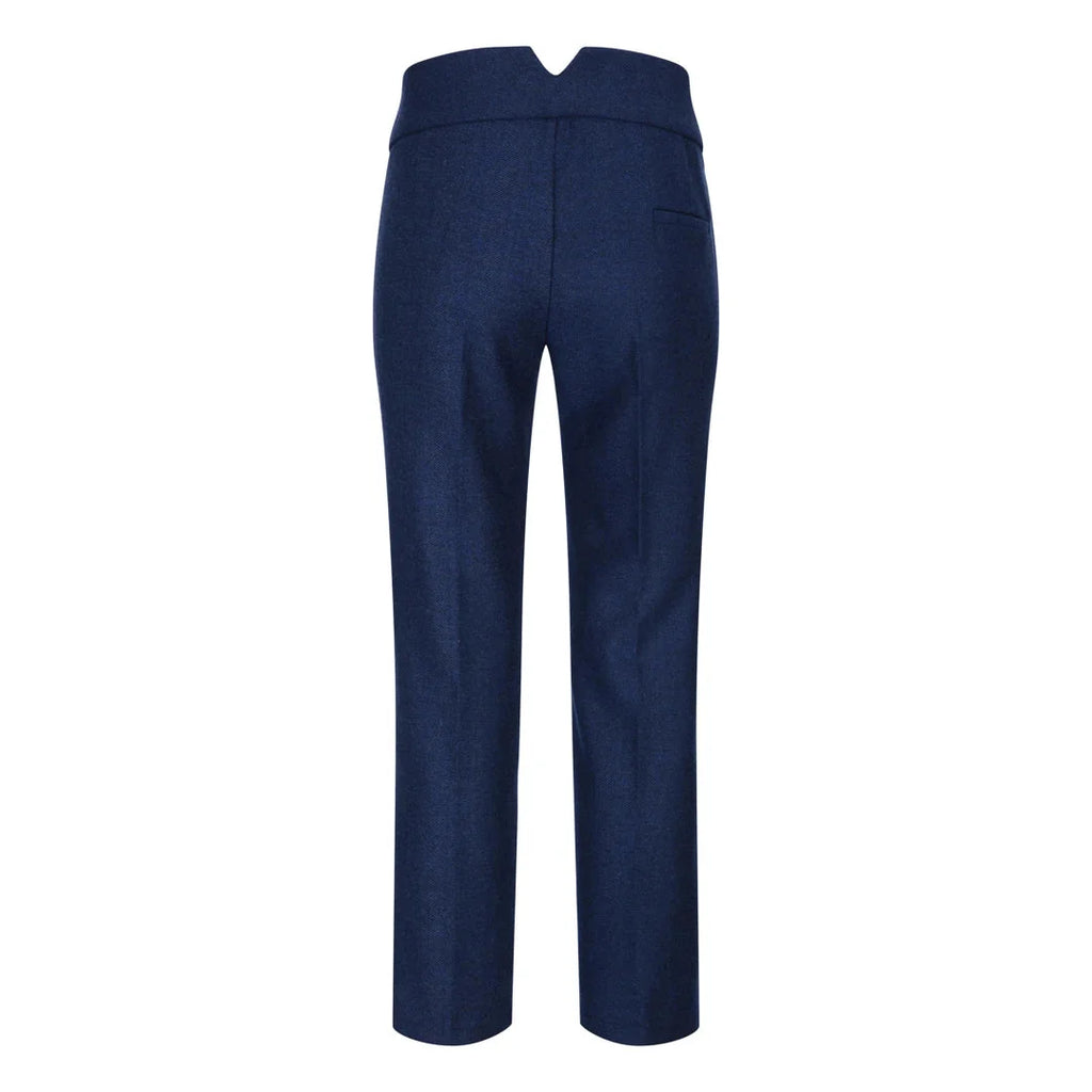 wsn02 - Women's Tweed Navy Blue Blazer Waistcoat & Trousers 1920s Suit