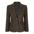 wsn04 - Women's Brown Tweed Blazer Waistcoat & Trouser Classic Suit
