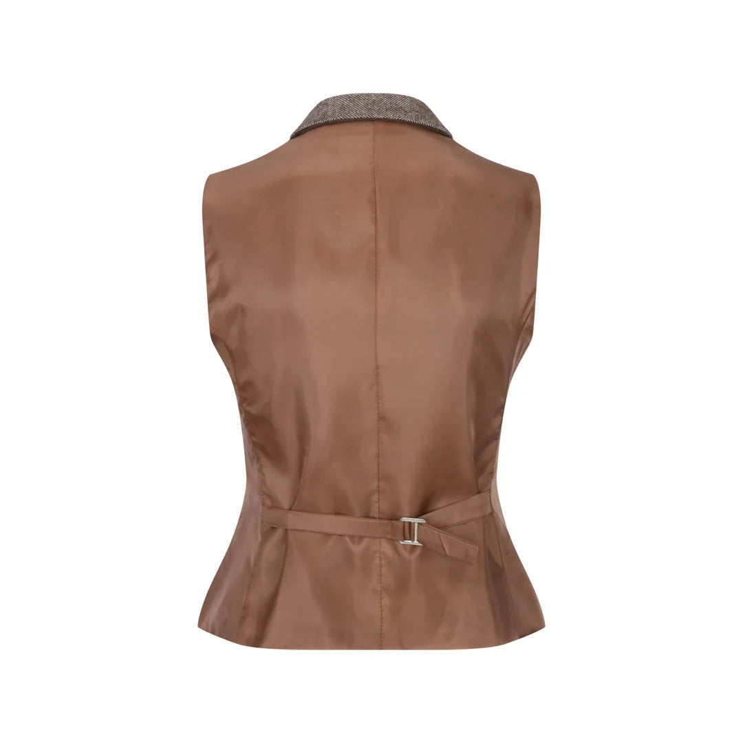 wsn06 - Women's 1920s Suit Tweed Blazer Waistcoat & Trousers