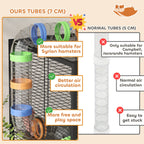 PawHut 5 Tier Large Hamster Cage on Wheels with 17 cm Deep Tray, Storage Shelf for Syrian, Gerbil, Rats