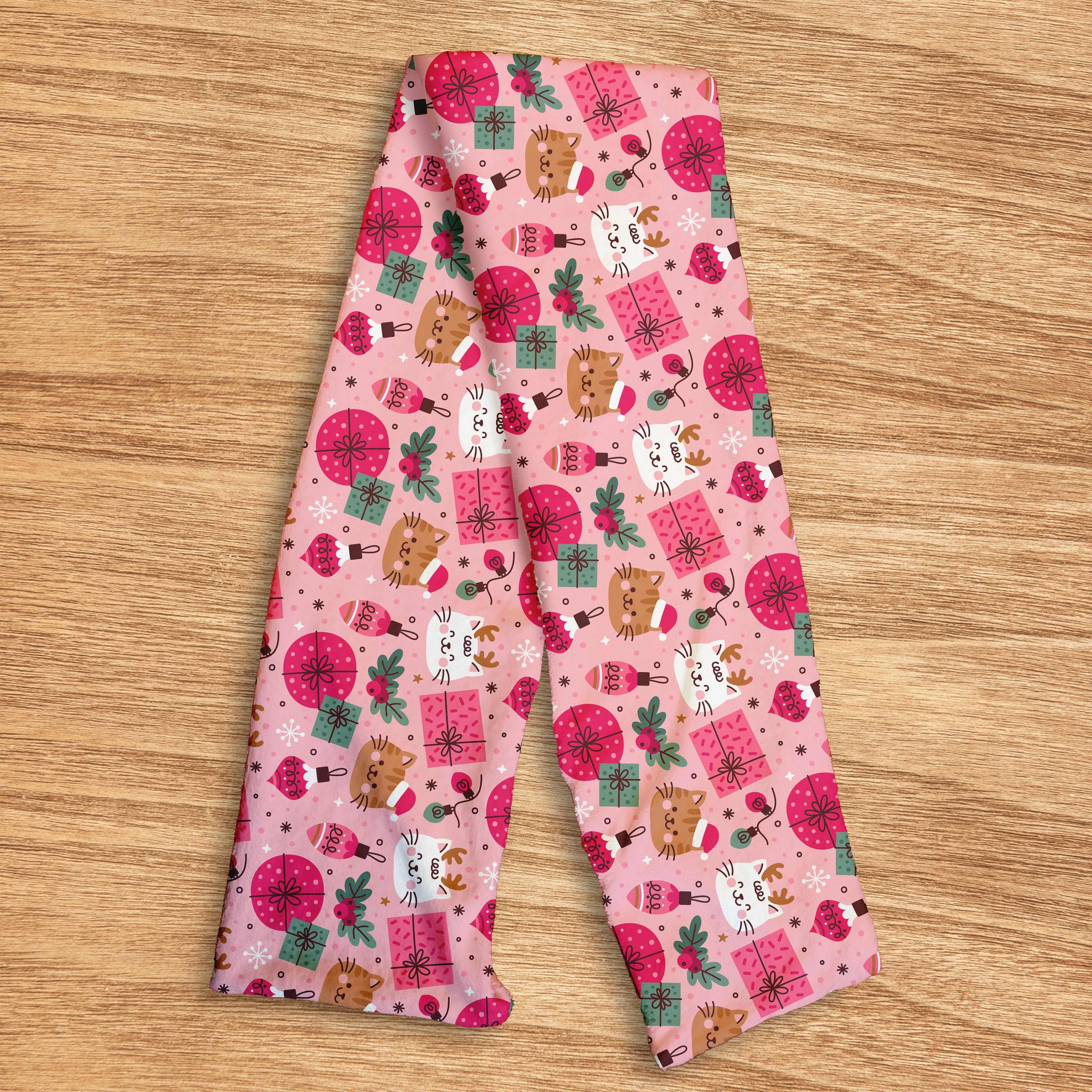 Christmas Cats Pattern - Soft Fleece scarf