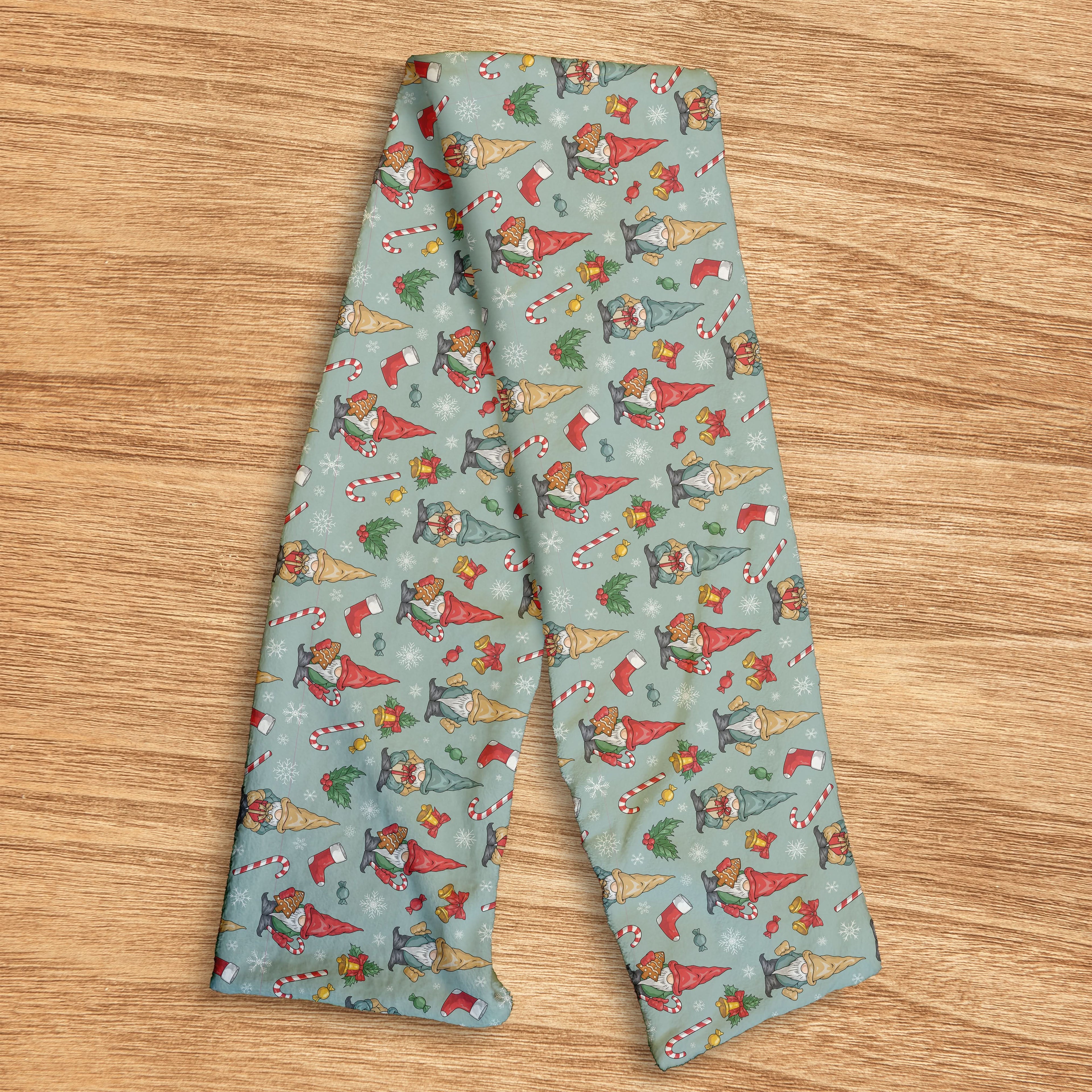 Christmas Gonks Pattern - Soft Fleece scarf