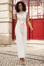 Yumi Ivory Lace Sleeveless Jumpsuit
