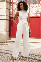 Yumi Ivory Lace Sleeveless Jumpsuit