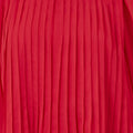 Yumi Red Pleated Long Sleeve Top With High Neck