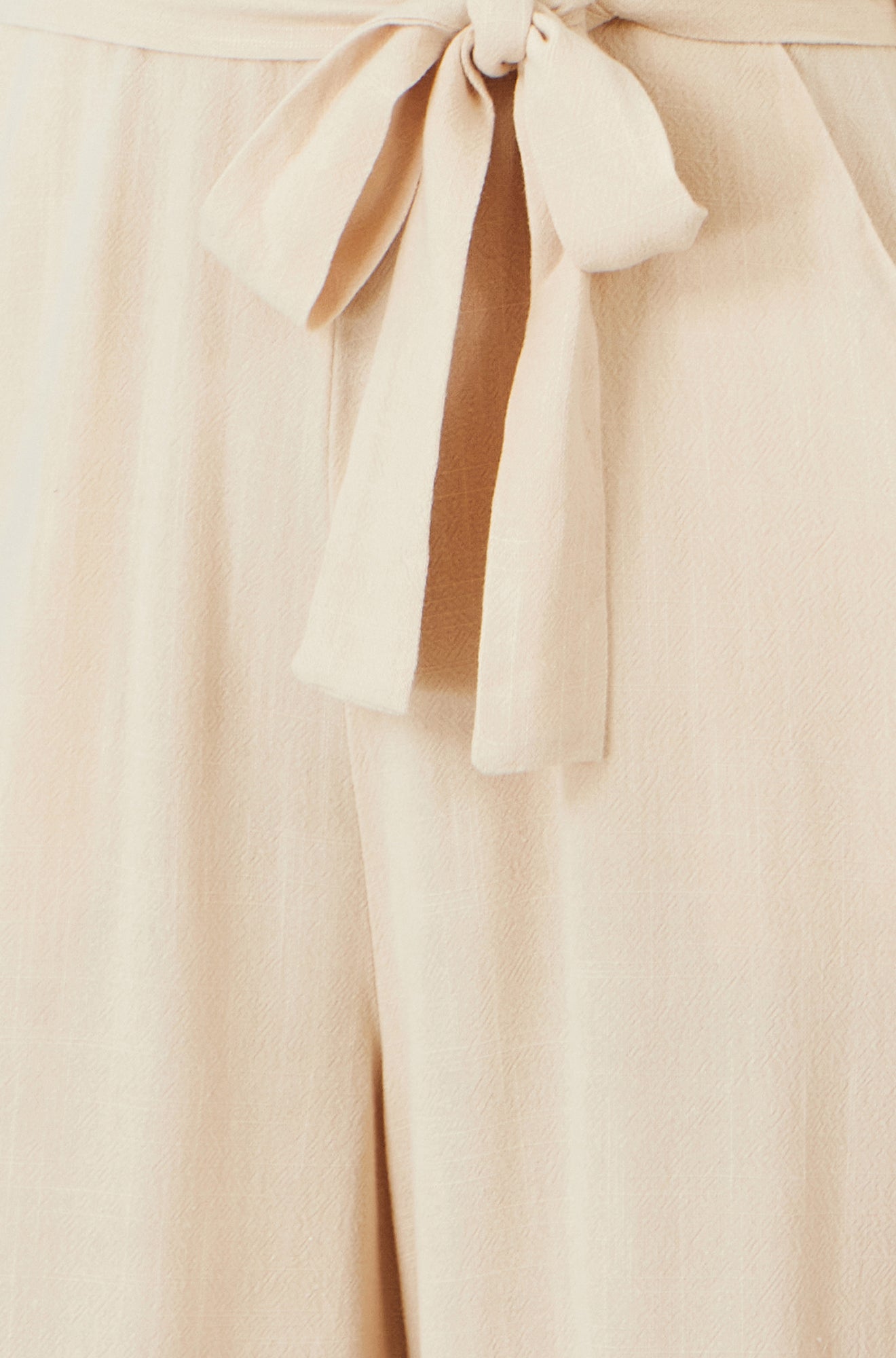 Yumi Beige Viscose Culotte Jumpsuit