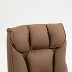 HOMCOM 155° Reclining Faux Leather Swivel Office Chair - Brown
