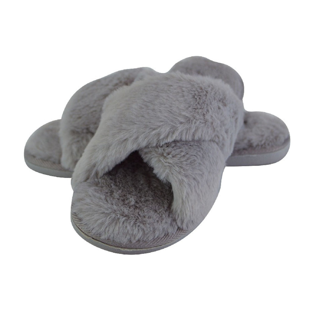 Ladies Novelty Bedroom House Open Toe Slippers with Back (3 Sizes)
