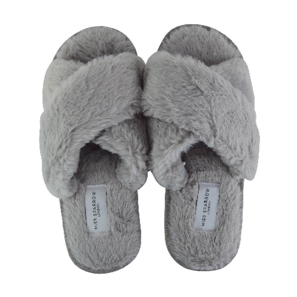 Ladies Novelty Bedroom House Open Toe Slippers with Back (3 Sizes)