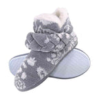 Ladies Knitted Warm Fleece Plush Slipper Boots (6 Sizes)