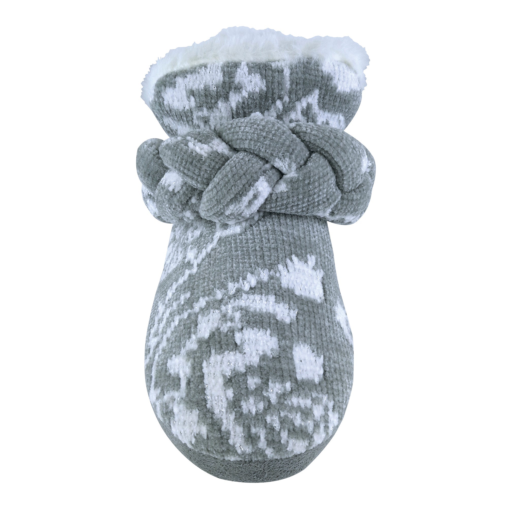 Ladies Knitted Warm Fleece Plush Slipper Boots (6 Sizes)