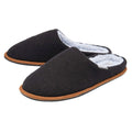 Mens Plush Lined Mule Slippers With Memory Foam