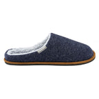 Mens Plush Lined Mule Slippers With Memory Foam