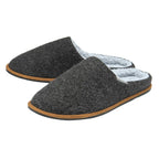 Mens Plush Lined Mule Slippers With Memory Foam