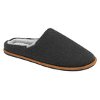 Mens Plush Lined Mule Slippers With Memory Foam