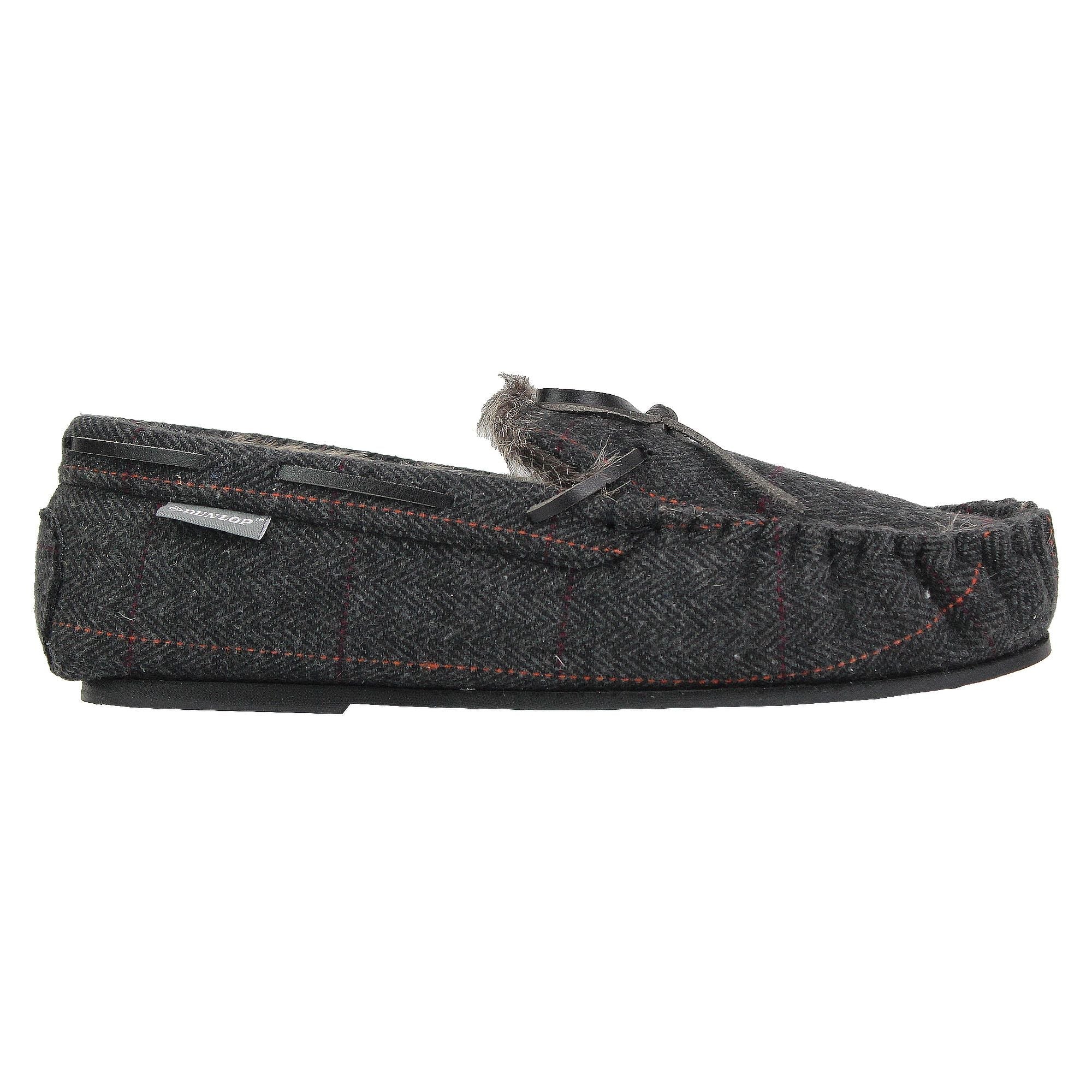 Mens Moccasin Slippers with Memory Foam