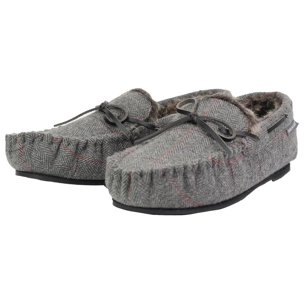 Mens Moccasin Slippers with Memory Foam