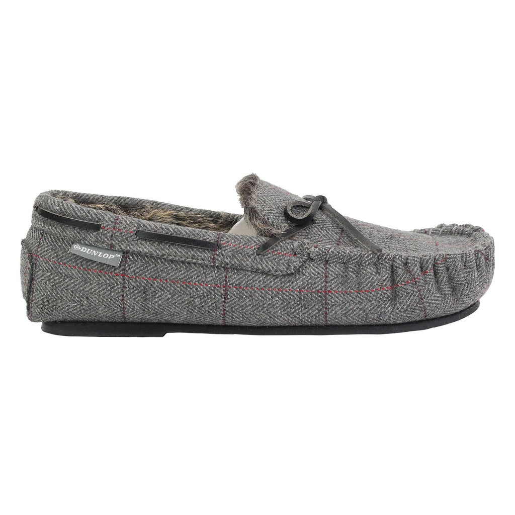 Mens Moccasin Slippers with Memory Foam