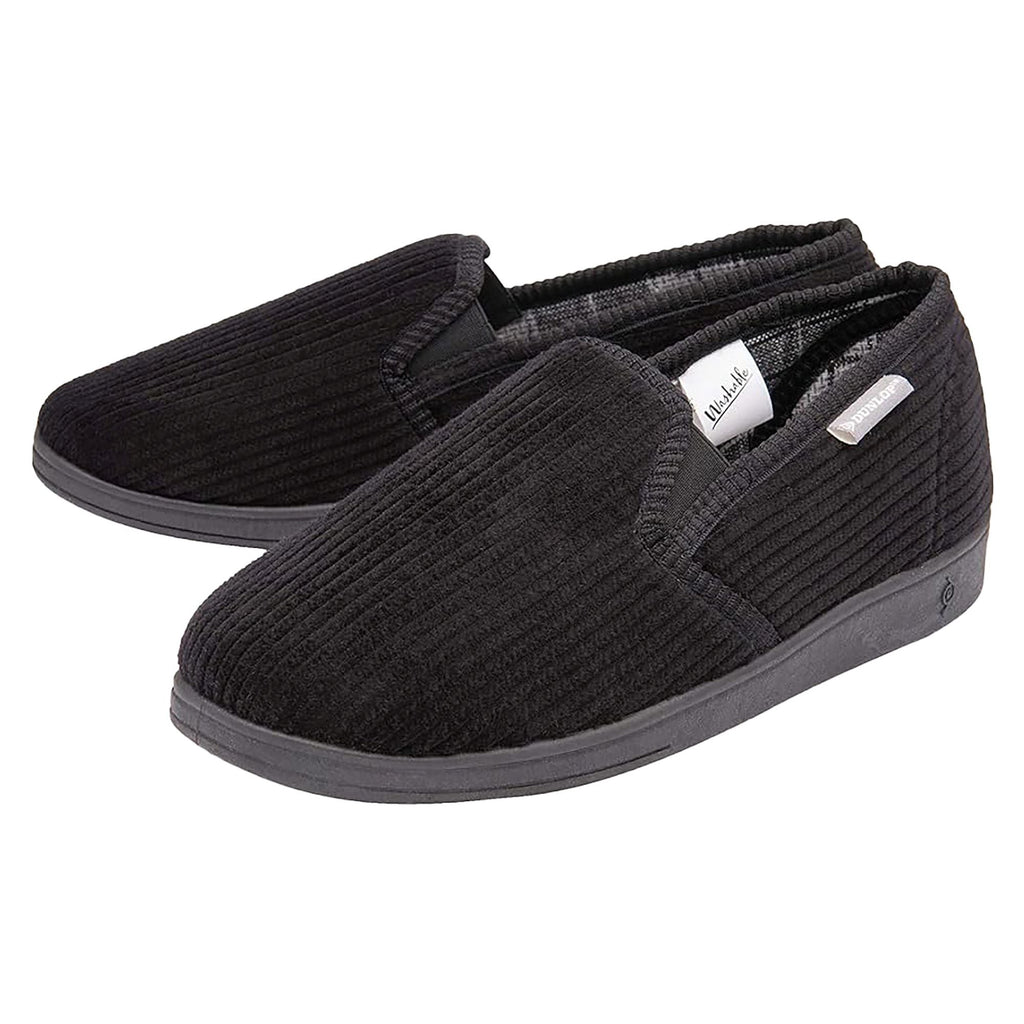 Mens Tartan Lined Slippers With Memory Foam