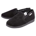 Mens Tartan Lined Slippers With Memory Foam