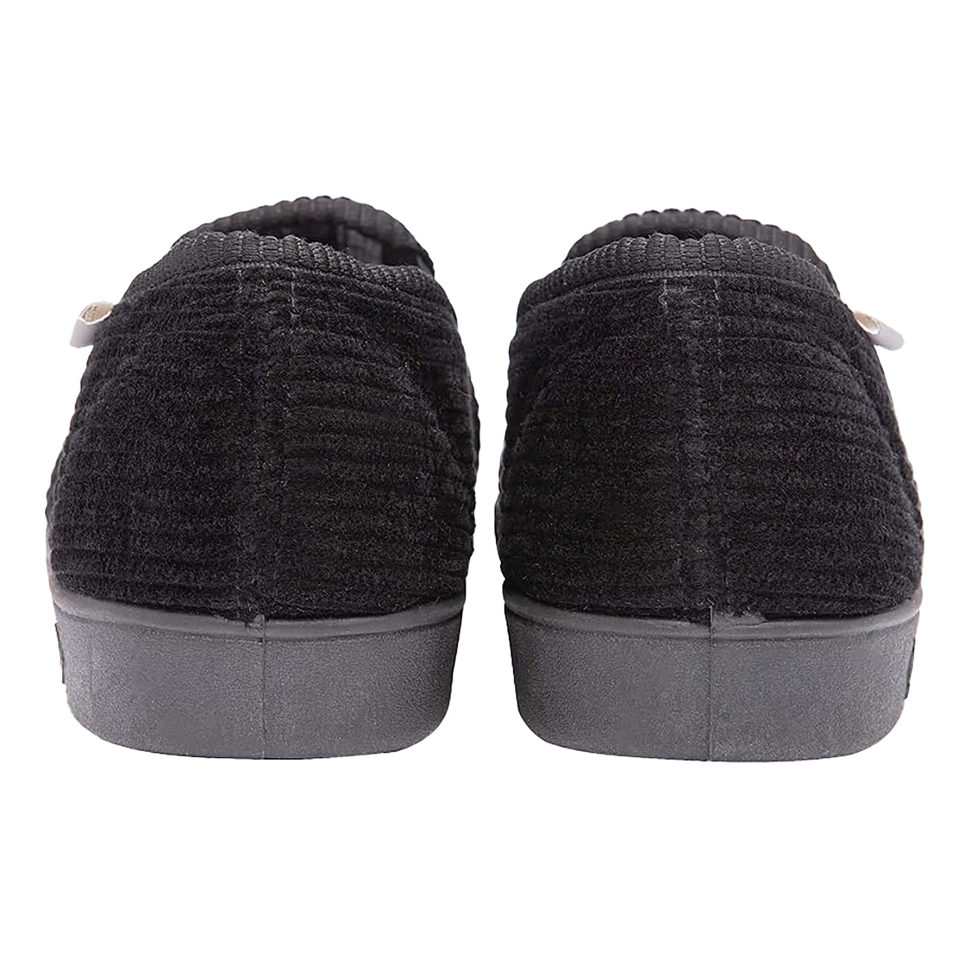 Mens Tartan Lined Slippers With Memory Foam