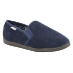 Mens Tartan Lined Slippers With Memory Foam