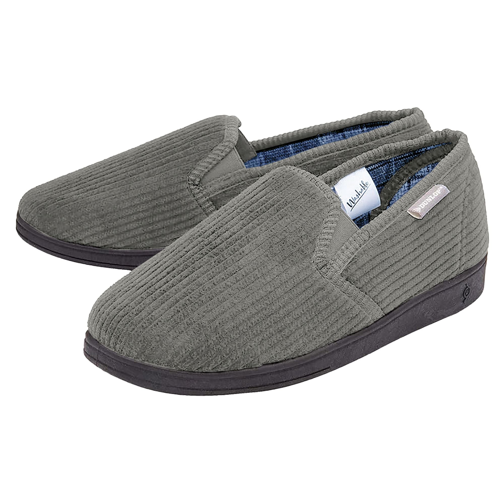 Mens Tartan Lined Slippers With Memory Foam