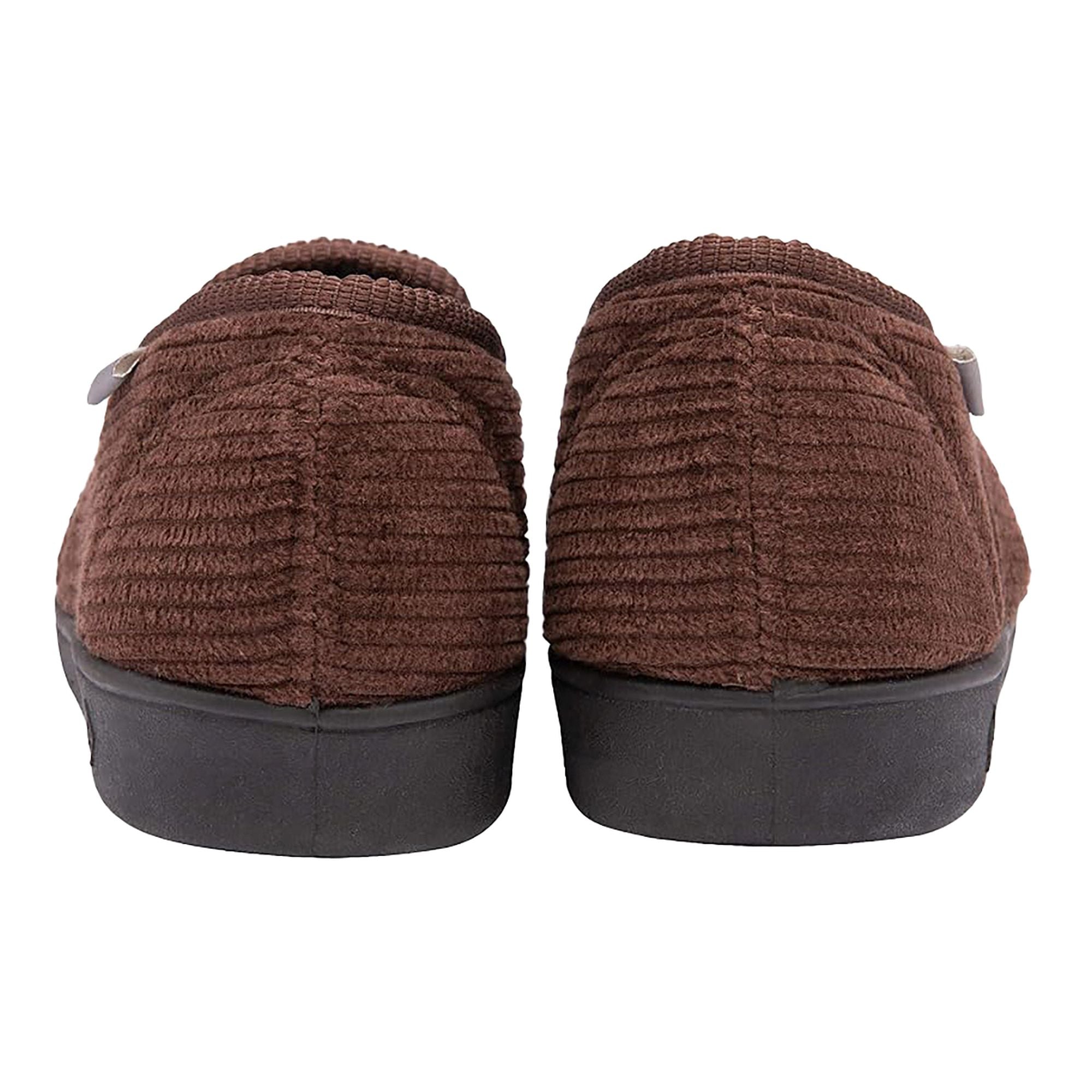 Mens Tartan Lined Slippers With Memory Foam