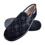 Mens Plush Fur Lined Memory Foam Plaid Checked Slippers (6 Sizes)