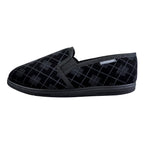 Mens Plush Fur Lined Memory Foam Plaid Checked Slippers (6 Sizes)