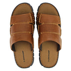 Mens Summer Beach Leather Slip On Slippers