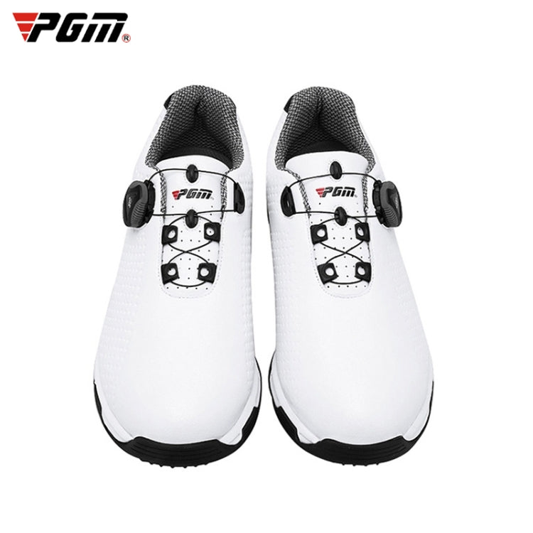 PGM Golf Breathable Rotating Buckle Sneakers Outdoor Sport Shoes for Men(Color:White Black Size:44), 40, 41, 42, 44, 45, 39, 43