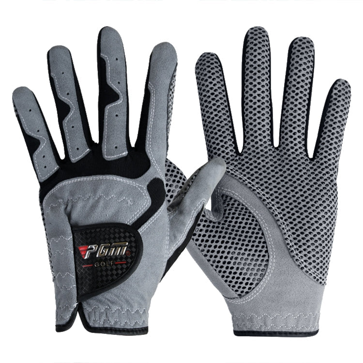 PGM Golf Left Hand Microfiber Cloth Anti-Slip Single Gloves for Men (Color:Grey Size:23)