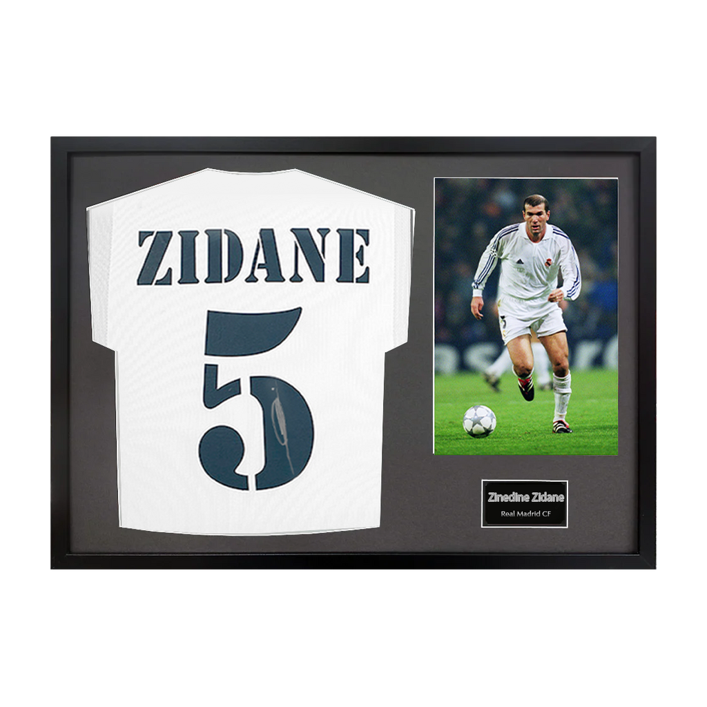 Zinedine Zidane Signed Real Madrid Shirt Classic Frame