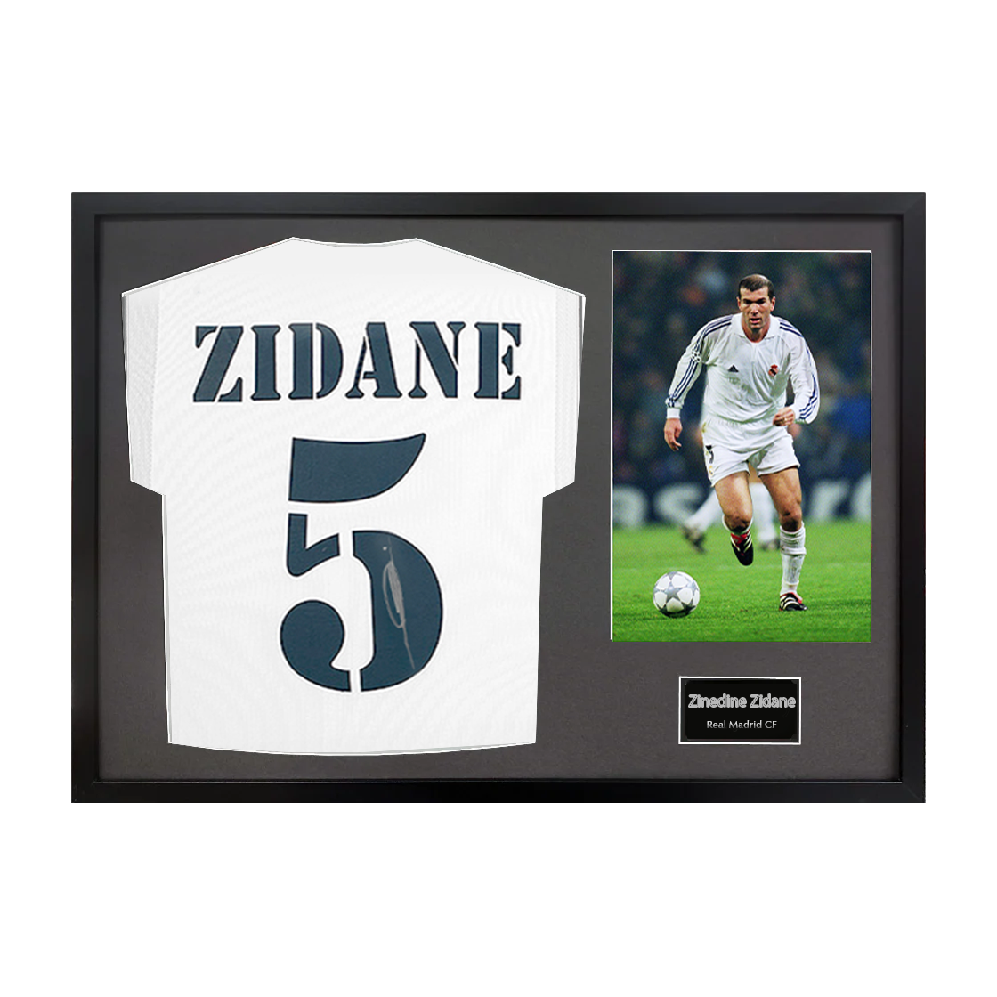 Zinedine Zidane Signed Real Madrid Shirt Classic Frame