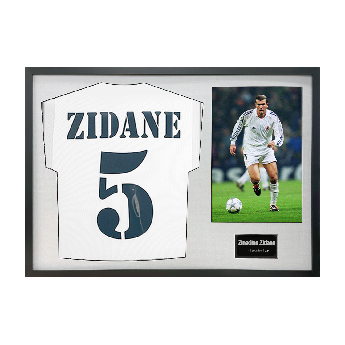 Zinedine Zidane Signed Real Madrid Shirt Classic Frame