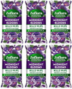 6 x Zoflora Antibacterial Wipes Midnight Bloom - 70 PACK