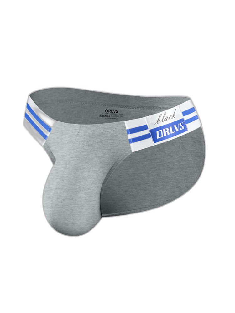 2-pack Men's High-cut Cotton Navy Striped Stretch Briefs