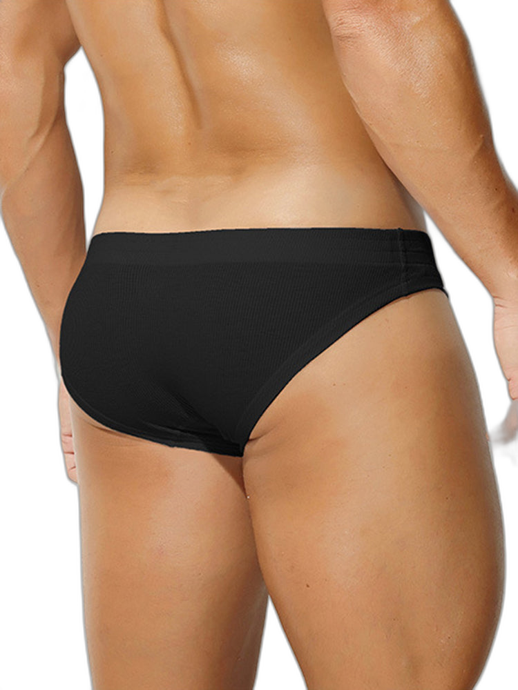 2 Pack Men's Premium Comfortable Fabric Low-Rise U-Shaped Button Fly Briefs
