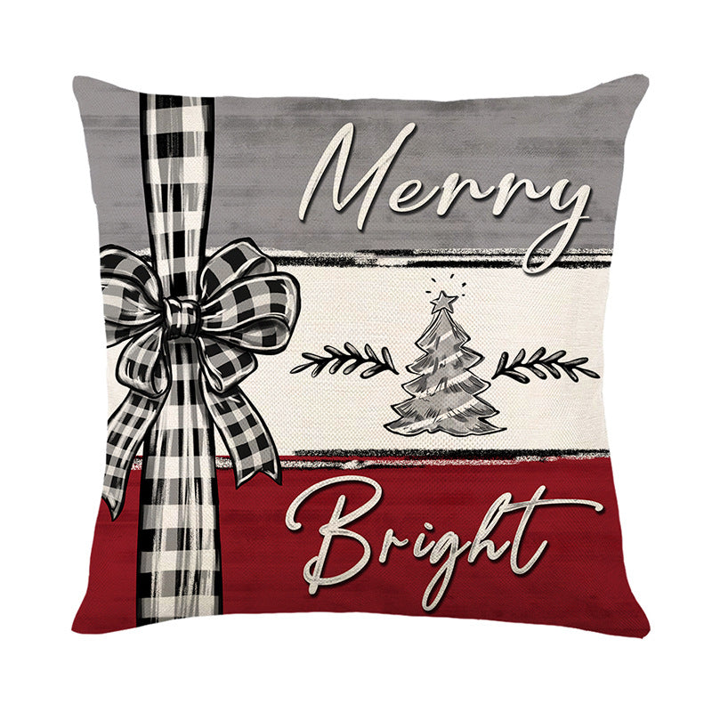 Christmas Cushion Cover Pillowcase Merry Christmas Decor For Home Xmas Ornament Happy NewYear Gift