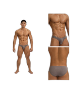 2 Pack Men's Solid Color Low Rise Sweat-Absorbent Large U-Shaped Small Pocket Briefs