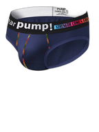 Men's Mesh Briefs With Colorful Spliced Lines